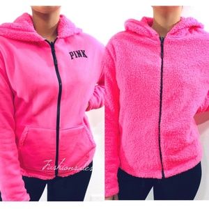 Victorias Secret Pink Reversible Sherpa 